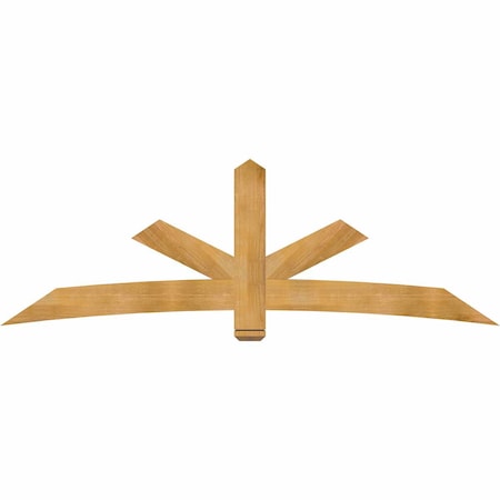 Ekena Millwork Alberta Rough Sawn Timber Gable Bracket, Western Red Cedar, 96"W x 32"H x 2"D x 6"F, 8/12 Pitch GBW096X32X0206ALB00RWR